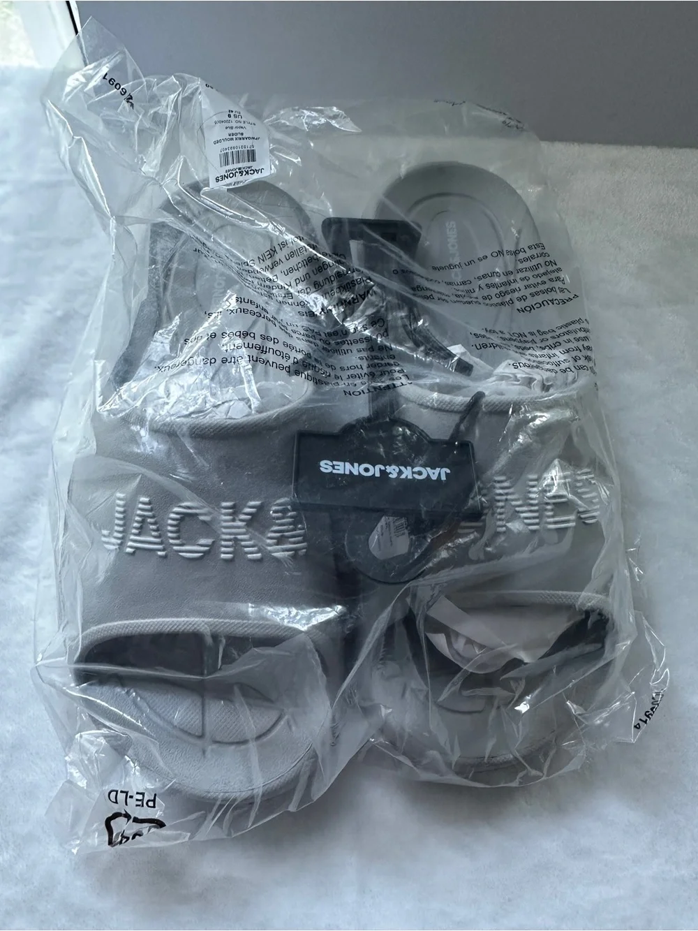 Jack & Jones Gray Slides Pool Slides Mens US Size 9 EU 42 Sandals Flip Flops